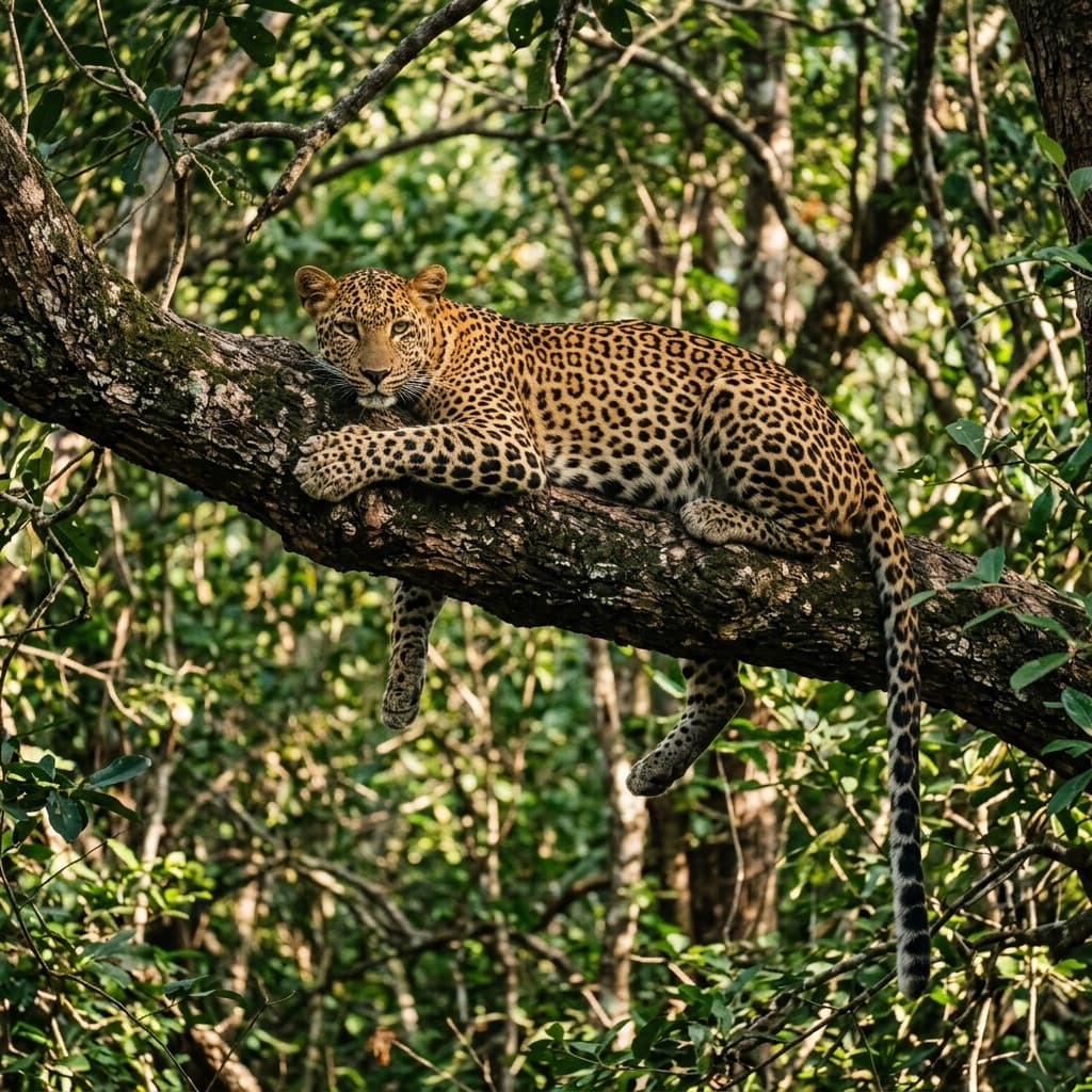 A wild leopard in Yala